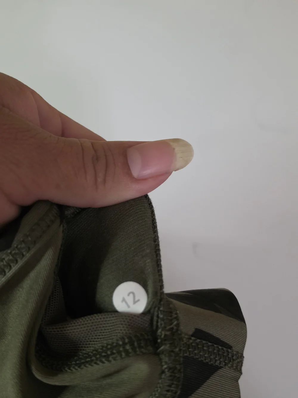 lululemon athletica Olive Green & Black Geometric Strappy Sports Bra